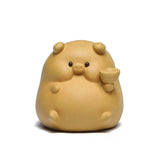 Maxbell Small Pig Figurines Art Modern Cute Animal Figurines for Cafe Home Bookshelf Yellow Type C
