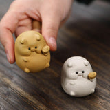 Maxbell Small Pig Figurines Art Modern Cute Animal Figurines for Cafe Home Bookshelf Yellow Type C