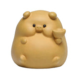 Maxbell Small Pig Figurines Art Modern Cute Animal Figurines for Cafe Home Bookshelf Yellow Type C