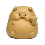 Maxbell Small Pig Figurines Art Modern Cute Animal Figurines for Cafe Home Bookshelf Yellow Type C