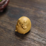 Maxbell Small Pig Figurines Art Modern Cute Animal Figurines for Cafe Home Bookshelf Yellow Type C