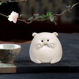 Maxbell Small Pig Figurines Art Modern Cute Animal Figurines for Cafe Home Bookshelf White Type A