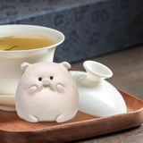 Maxbell Small Pig Figurines Art Modern Cute Animal Figurines for Cafe Home Bookshelf White Type A