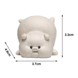 Maxbell Small Pig Figurines Art Modern Cute Animal Figurines for Cafe Home Bookshelf White Type B