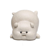 Maxbell Small Pig Figurines Art Modern Cute Animal Figurines for Cafe Home Bookshelf White Type B