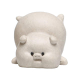 Maxbell Small Pig Figurines Art Modern Cute Animal Figurines for Cafe Home Bookshelf White Type B