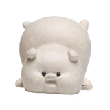 Maxbell Small Pig Figurines Art Modern Cute Animal Figurines for Cafe Home Bookshelf White Type B