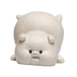 Maxbell Small Pig Figurines Art Modern Cute Animal Figurines for Cafe Home Bookshelf White Type B