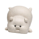 Maxbell Small Pig Figurines Art Modern Cute Animal Figurines for Cafe Home Bookshelf White Type B