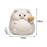 Maxbell Small Pig Figurines Art Modern Cute Animal Figurines for Cafe Home Bookshelf White Type C
