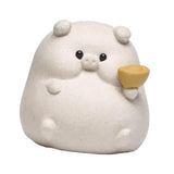 Maxbell Small Pig Figurines Art Modern Cute Animal Figurines for Cafe Home Bookshelf White Type C