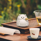 Maxbell Small Pig Figurines Art Modern Cute Animal Figurines for Cafe Home Bookshelf White Type C