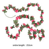 Maxbell Artificial Flower Garland Rose Ivy 45 Flowers for Arch Room Decor Wall Decor