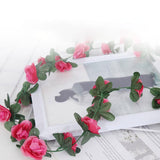 Maxbell Artificial Flower Garland Rose Ivy 45 Flowers for Arch Room Decor Wall Decor