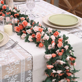 Maxbell Artificial Flower Garland Rose Ivy 45 Flowers for Arch Room Decor Wall Decor