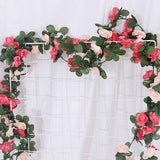 Maxbell Artificial Flower Garland Rose Ivy 45 Flowers for Arch Room Decor Wall Decor