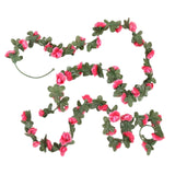 Maxbell Artificial Flower Garland Rose Ivy 45 Flowers for Arch Room Decor Wall Decor