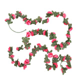Maxbell Artificial Flower Garland Rose Ivy 45 Flowers for Arch Room Decor Wall Decor