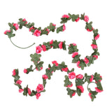 Maxbell Artificial Flower Garland Rose Ivy 45 Flowers for Arch Room Decor Wall Decor