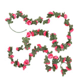 Maxbell Artificial Flower Garland Rose Ivy 45 Flowers for Arch Room Decor Wall Decor