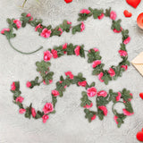 Maxbell Artificial Flower Garland Rose Ivy 45 Flowers for Arch Room Decor Wall Decor