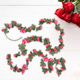 Maxbell Artificial Flower Garland Rose Ivy 45 Flowers for Arch Room Decor Wall Decor