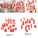 Maxbell 16Pcs 2024 Chinese New Year Hanging Decorations Bonsai Ornaments for Ceiling Style A