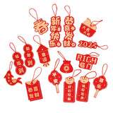 Maxbell 16Pcs 2024 Chinese New Year Hanging Decorations Bonsai Ornaments for Ceiling Style A