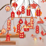 Maxbell 16Pcs 2024 Chinese New Year Hanging Decorations Bonsai Ornaments for Ceiling Style A