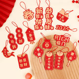 Maxbell 16Pcs 2024 Chinese New Year Hanging Decorations Bonsai Ornaments for Ceiling Style A