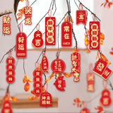 Maxbell 16Pcs 2024 Chinese New Year Hanging Decorations Bonsai Ornaments for Ceiling Style B