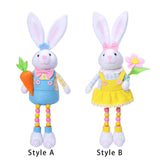 Maxbell Easter Rabbit Figures Cartoon Easter Bunny Decor for Holiday Table Farmhouse Style A
