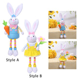 Maxbell Easter Rabbit Figures Cartoon Easter Bunny Decor for Holiday Table Farmhouse Style A