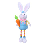 Maxbell Easter Rabbit Figures Cartoon Easter Bunny Decor for Holiday Table Farmhouse Style A