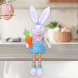 Maxbell Easter Rabbit Figures Cartoon Easter Bunny Decor for Holiday Table Farmhouse Style A