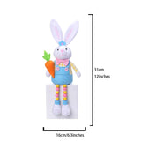 Maxbell Easter Rabbit Figures Cartoon Easter Bunny Decor for Holiday Table Farmhouse Style A