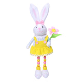 Maxbell Easter Rabbit Figures Cartoon Easter Bunny Decor for Holiday Table Farmhouse Style B