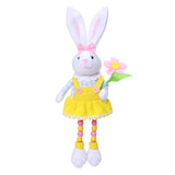 Maxbell Easter Rabbit Figures Cartoon Easter Bunny Decor for Holiday Table Farmhouse Style B