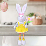 Maxbell Easter Rabbit Figures Cartoon Easter Bunny Decor for Holiday Table Farmhouse Style B