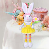 Maxbell Easter Rabbit Figures Cartoon Easter Bunny Decor for Holiday Table Farmhouse Style B
