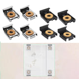 Maxbell 4Pcs Mirror Clip Mirror Mount Clips Glass Retainer Clips Mirror Holder Clips argent