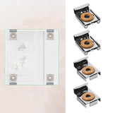 Maxbell 4Pcs Mirror Clip Mirror Mount Clips Glass Retainer Clips Mirror Holder Clips argent