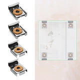 Maxbell 4Pcs Mirror Clip Mirror Mount Clips Glass Retainer Clips Mirror Holder Clips argent