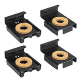 Maxbell 4Pcs Mirror Clip Mirror Mount Clips Glass Retainer Clips Mirror Holder Clips black