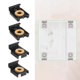 Maxbell 4Pcs Mirror Clip Mirror Mount Clips Glass Retainer Clips Mirror Holder Clips black