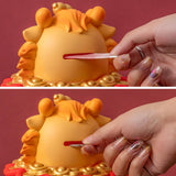 Maxbell Cartoon Chinese Dragon Statue Money Pot Tabletop Sculpture for Desktop Decor Style A