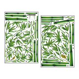 Maxbell 2 Pieces Wall Art Decals Bamboo Forest Wall Art Stickers for Indoor Bathroom