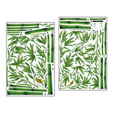 Maxbell 2 Pieces Wall Art Decals Bamboo Forest Wall Art Stickers for Indoor Bathroom