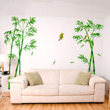 Maxbell 2 Pieces Wall Art Decals Bamboo Forest Wall Art Stickers for Indoor Bathroom