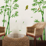 Maxbell 2 Pieces Wall Art Decals Bamboo Forest Wall Art Stickers for Indoor Bathroom